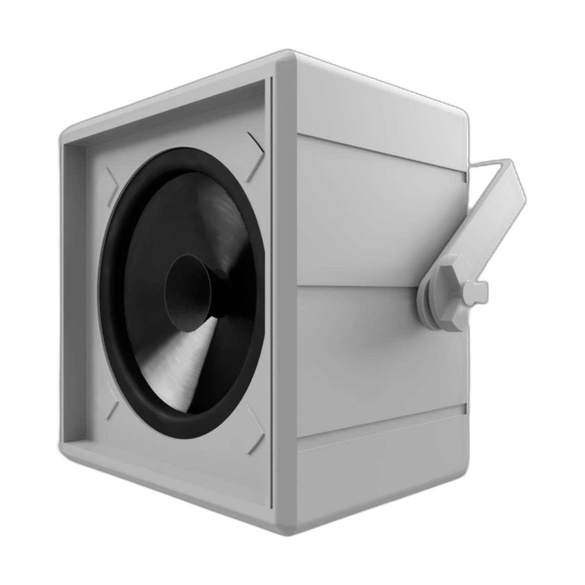 Cubo 6 Full Range branco — render frontal