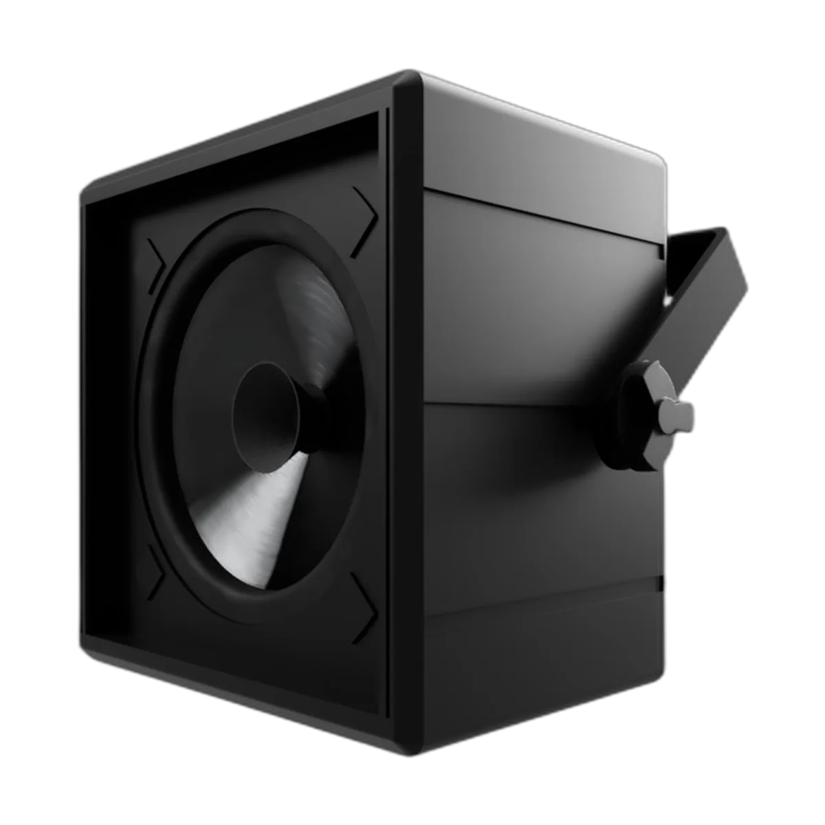 Cubo 6 Full Range preto — render 3
